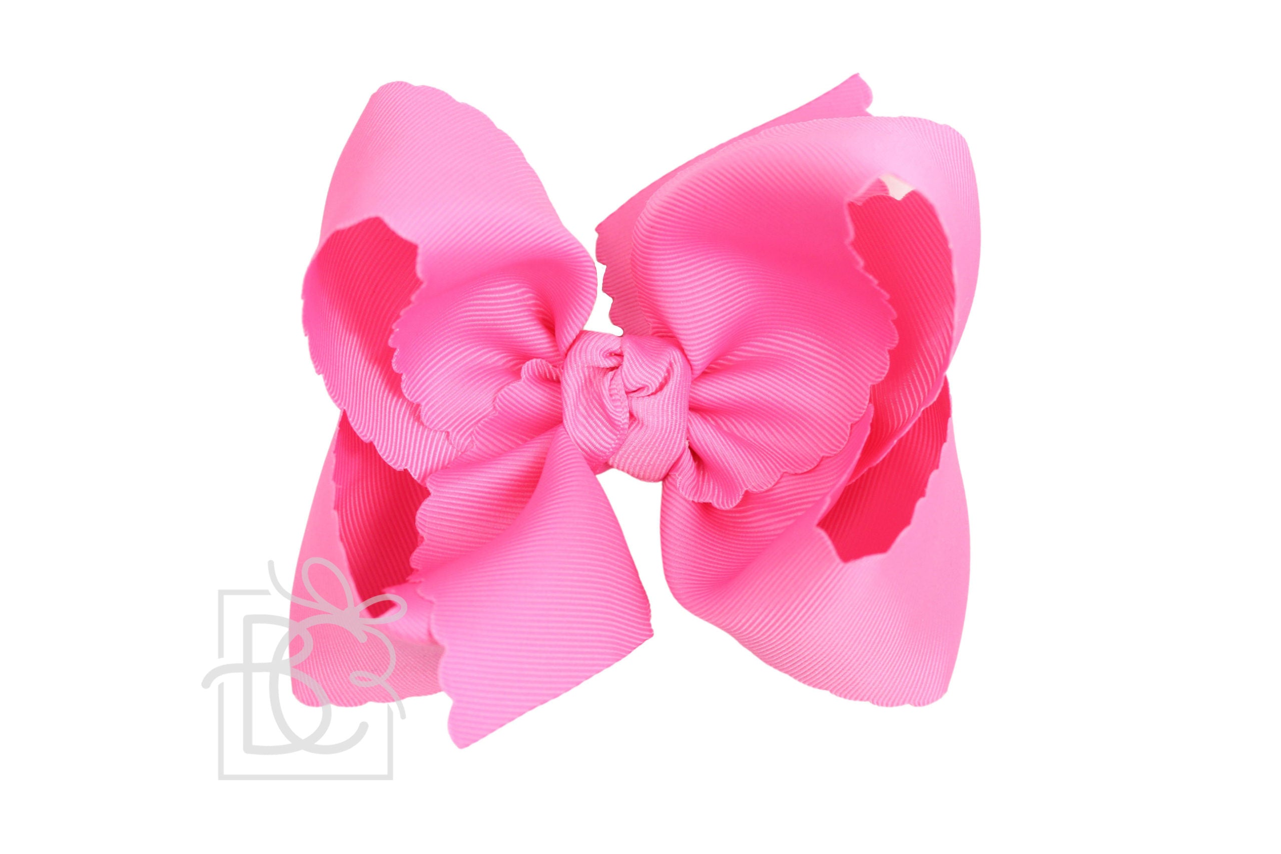 Scalloped Edge Ribbon Bow - 5.5" XL