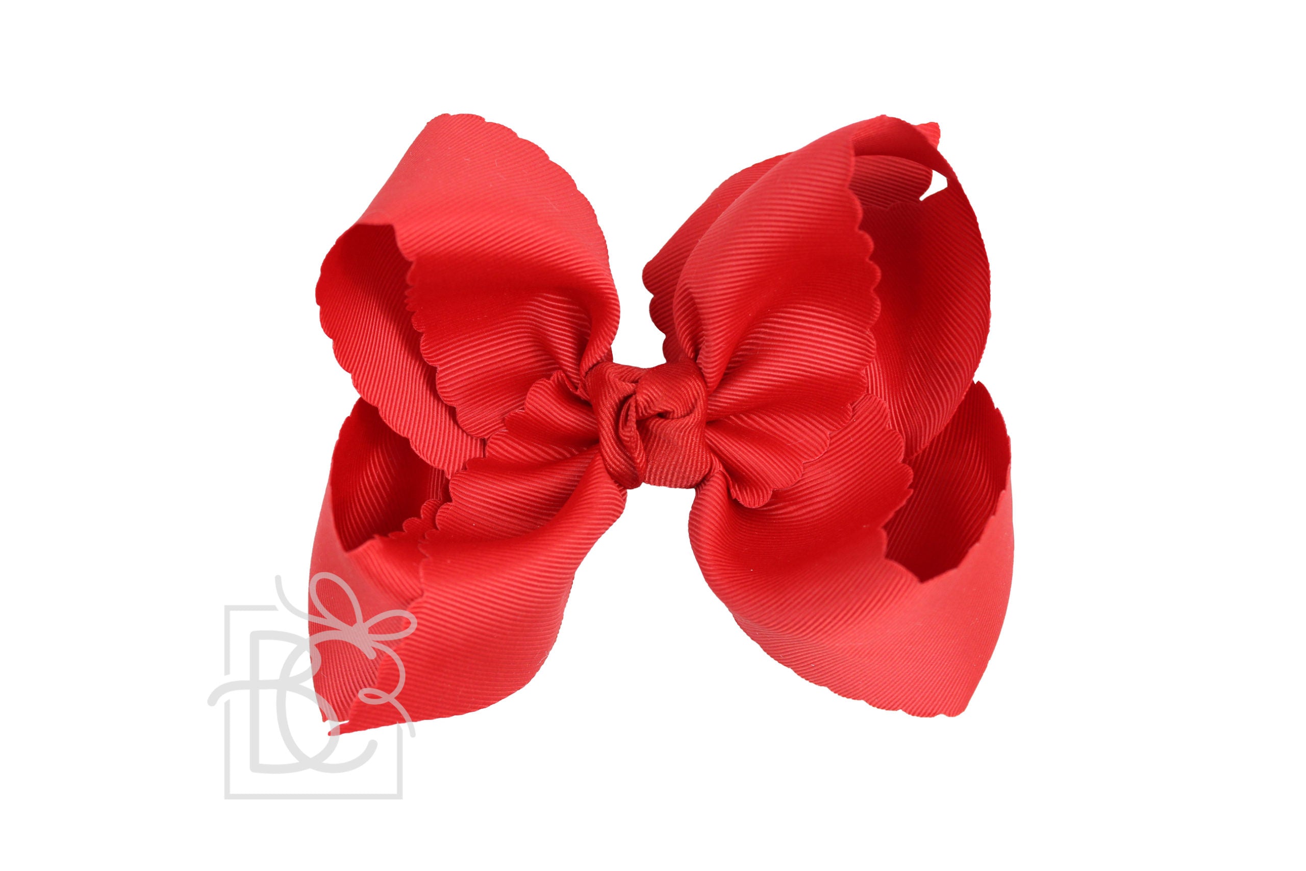 Scalloped Edge Ribbon Bow - 5.5" XL