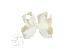 Scalloped Edge Ribbon Bow -4.5" Large
