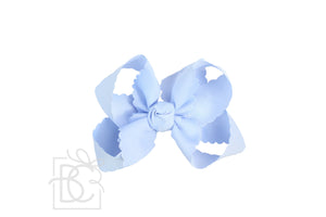 Scalloped Edge Ribbon Bow -4.5" Large