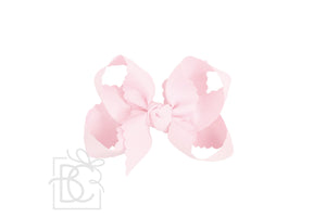 Scalloped Edge Ribbon Bow -4.5" Large
