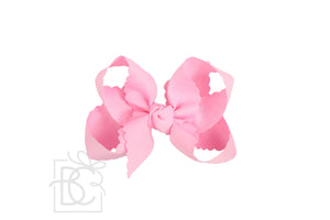 Scalloped Edge Ribbon Bow -4.5" Large