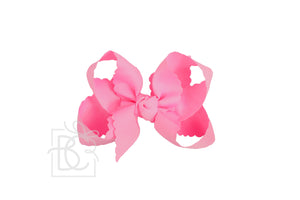 Scalloped Edge Ribbon Bow -4.5" Large