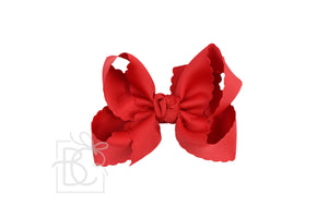 Scalloped Edge Ribbon Bow -4.5" Large