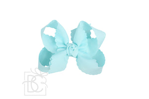 Scalloped Edge Ribbon Bow -4.5" Large