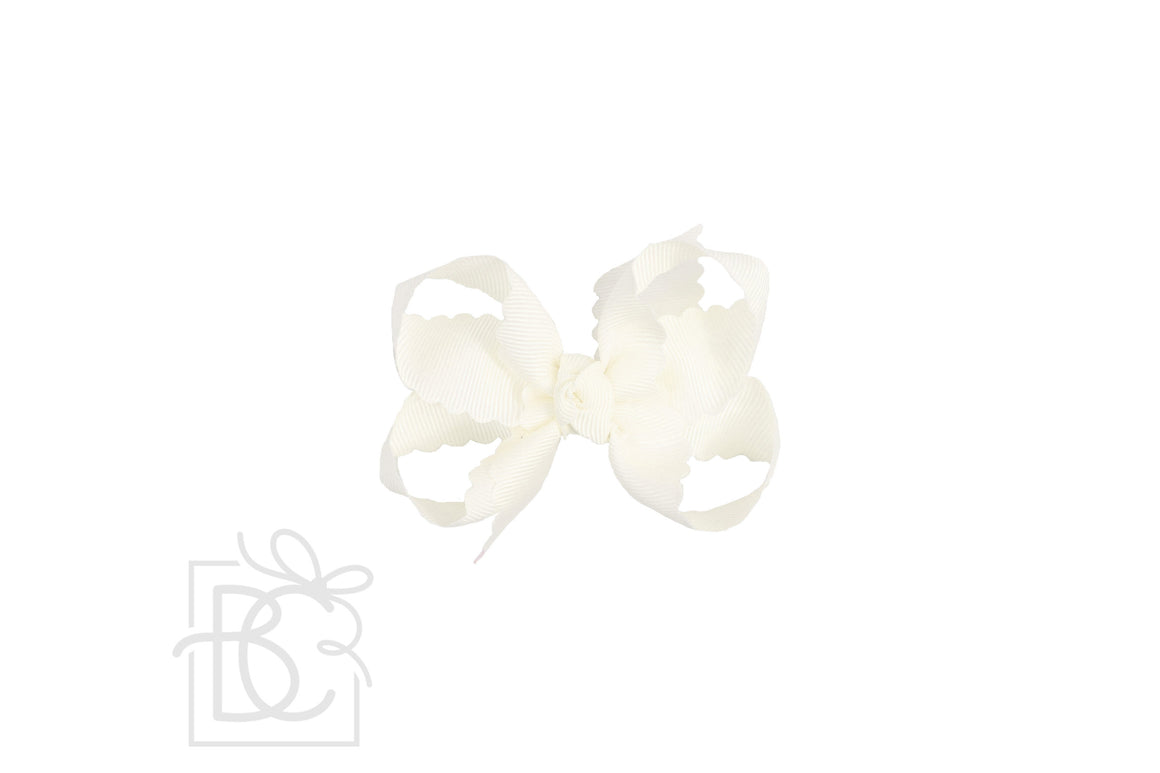 Scalloped Edge Ribbon Bow -3.5" Medium
