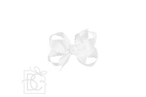 Scalloped Edge Ribbon Bow -3.5" Medium