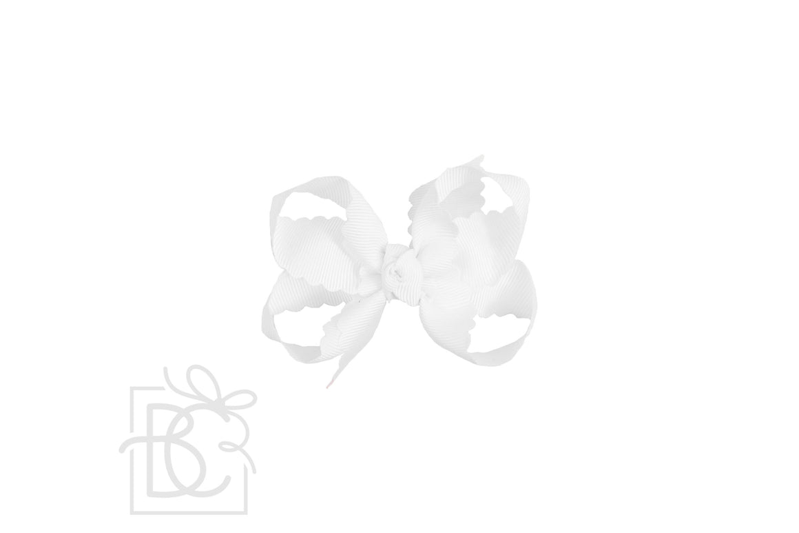 Scalloped Edge Ribbon Bow -3.5" Medium