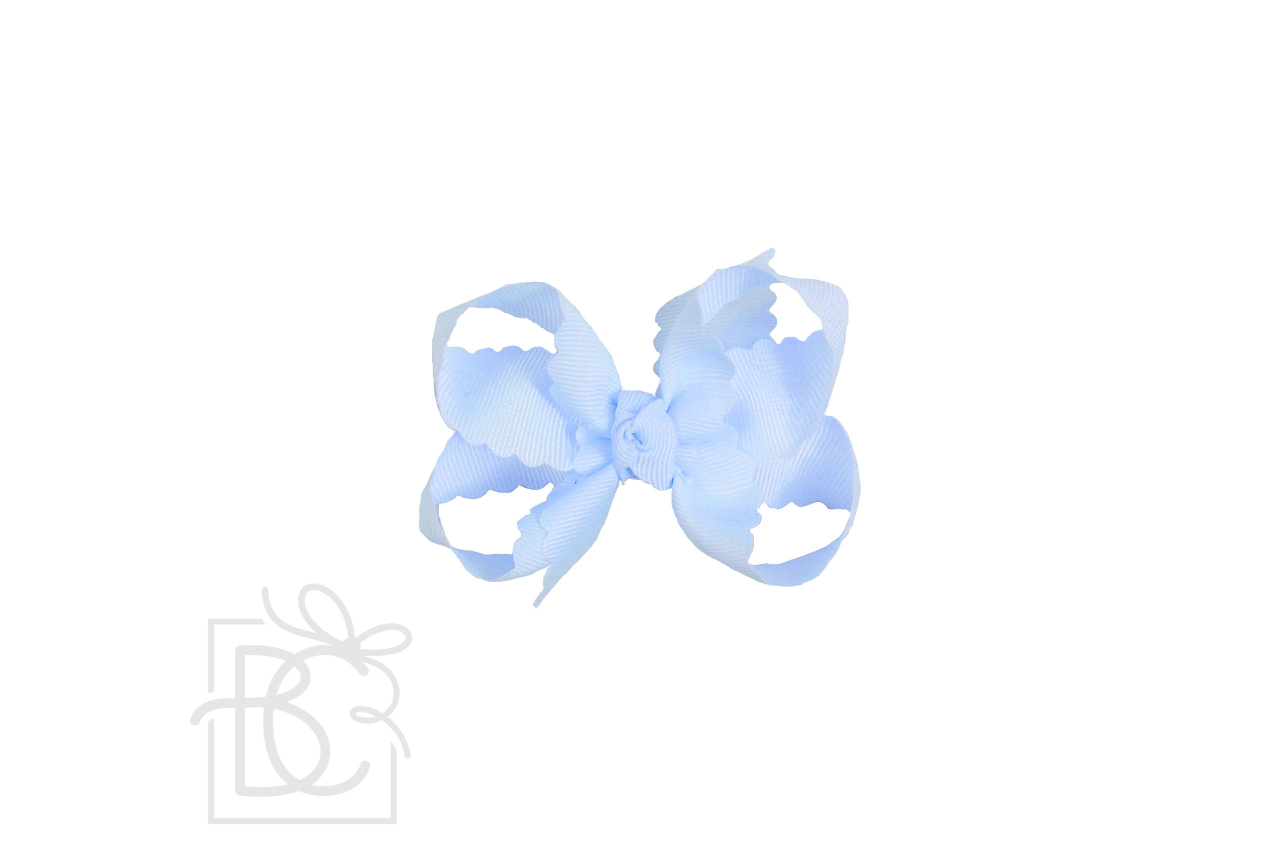 Scalloped Edge Ribbon Bow -3.5" Medium