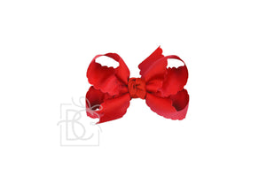 Scalloped Edge Ribbon Bow -3.5" Medium