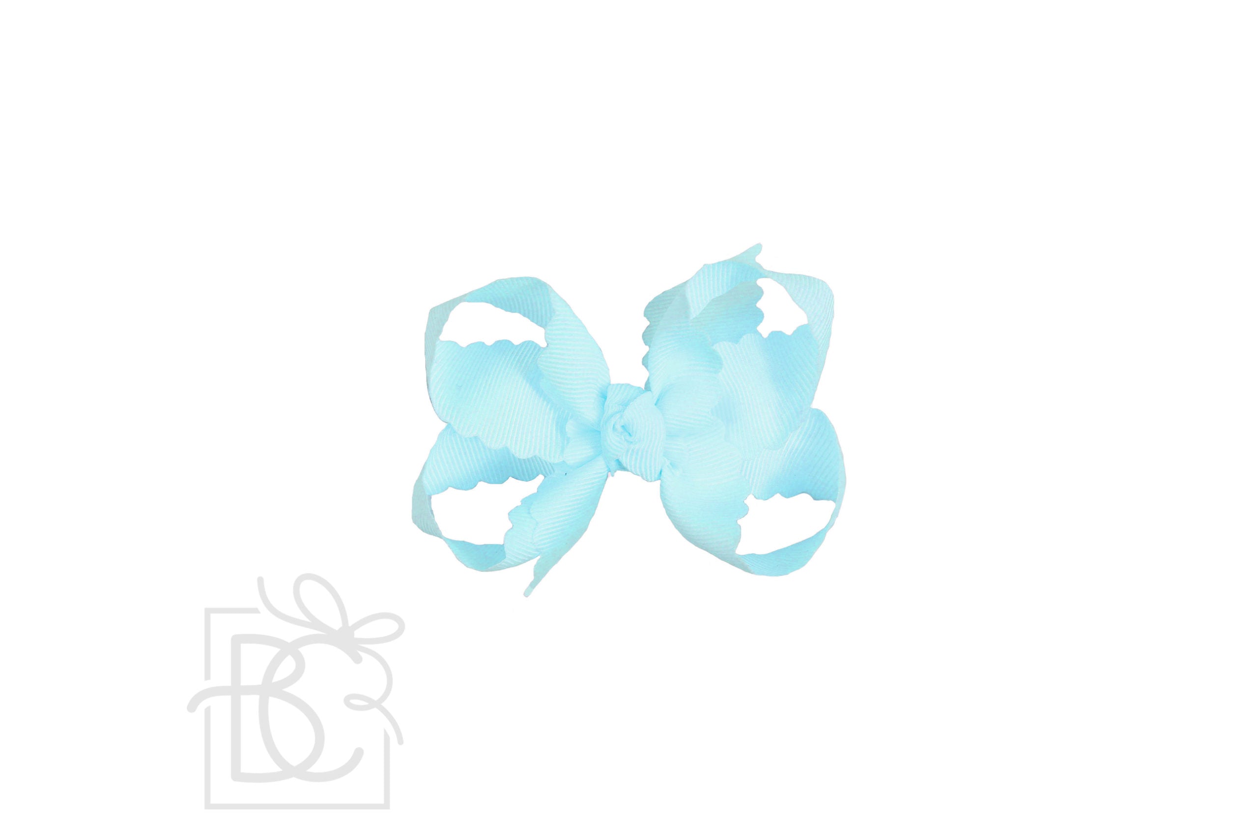 Scalloped Edge Ribbon Bow -3.5" Medium