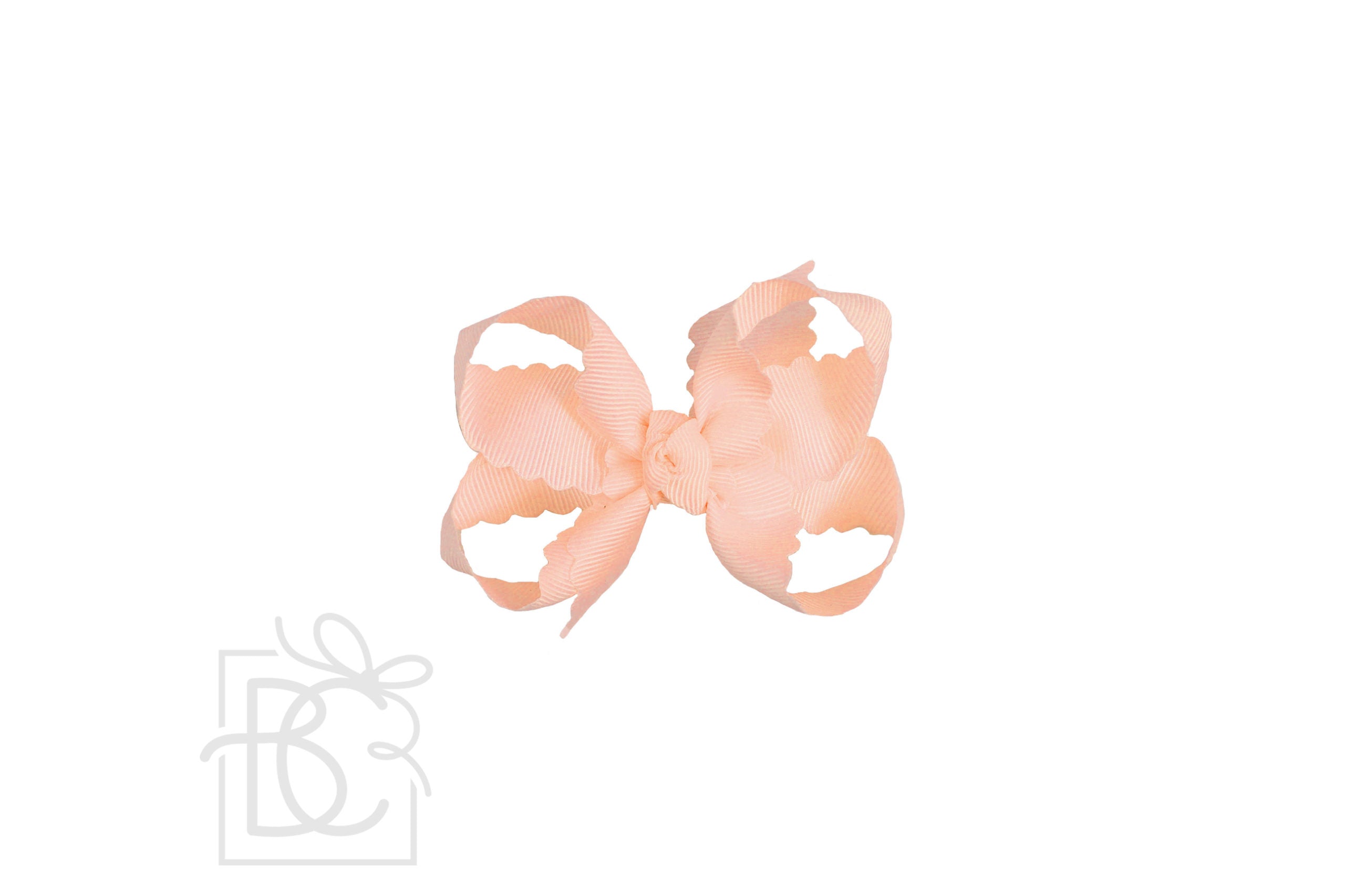 Scalloped Edge Ribbon Bow -3.5" Medium