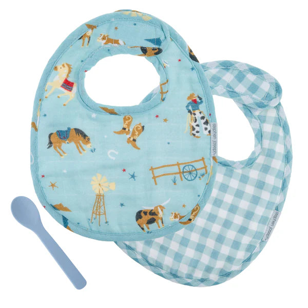 Muslin Bib Set with Spoon