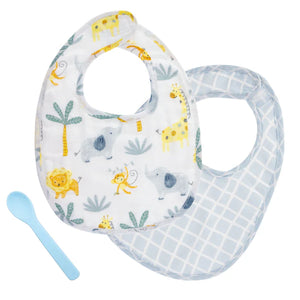 Muslin Bib Set with Spoon