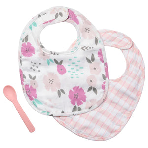 Muslin Bib Set with Spoon