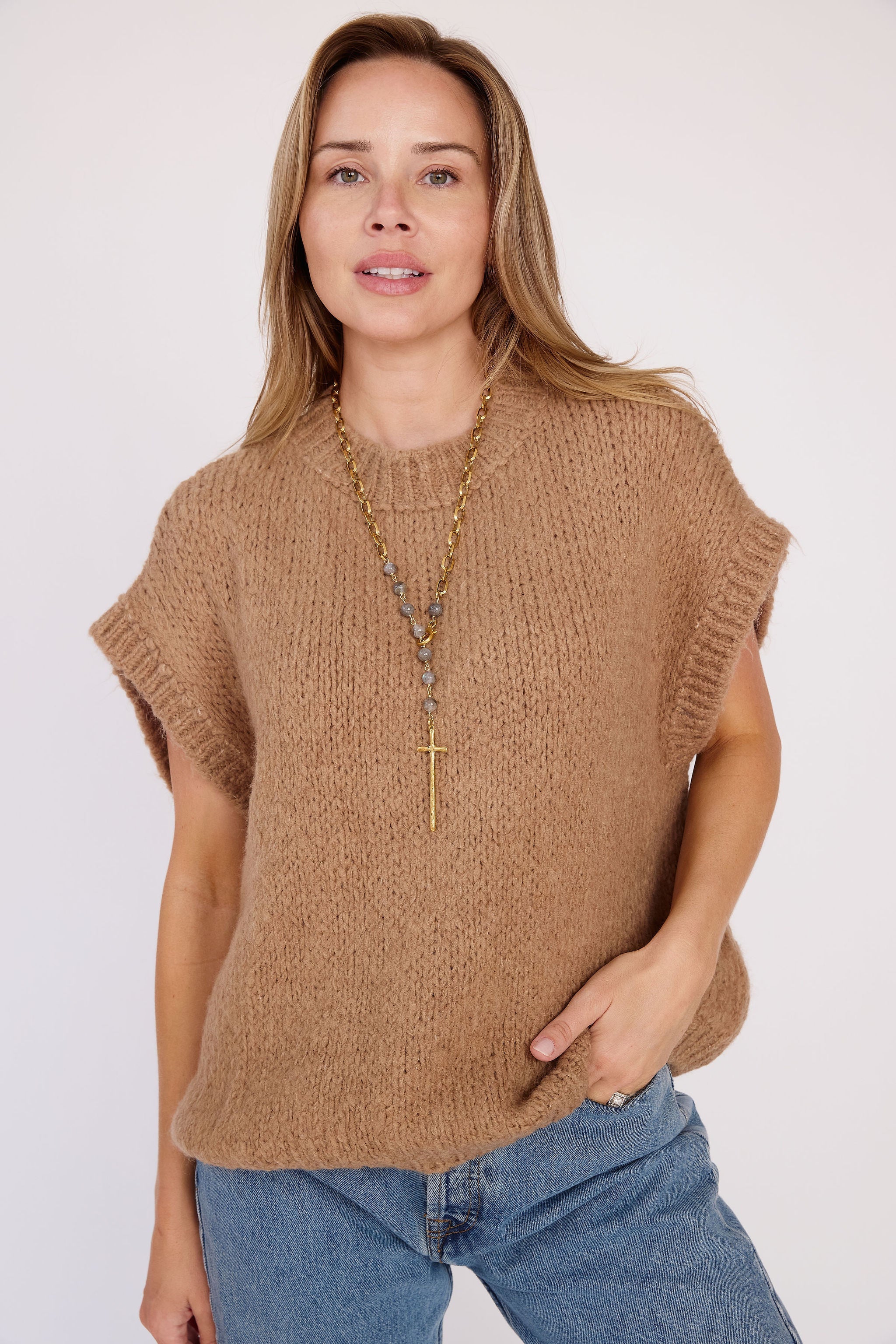 Sofia Short Sleeve Knit Top
