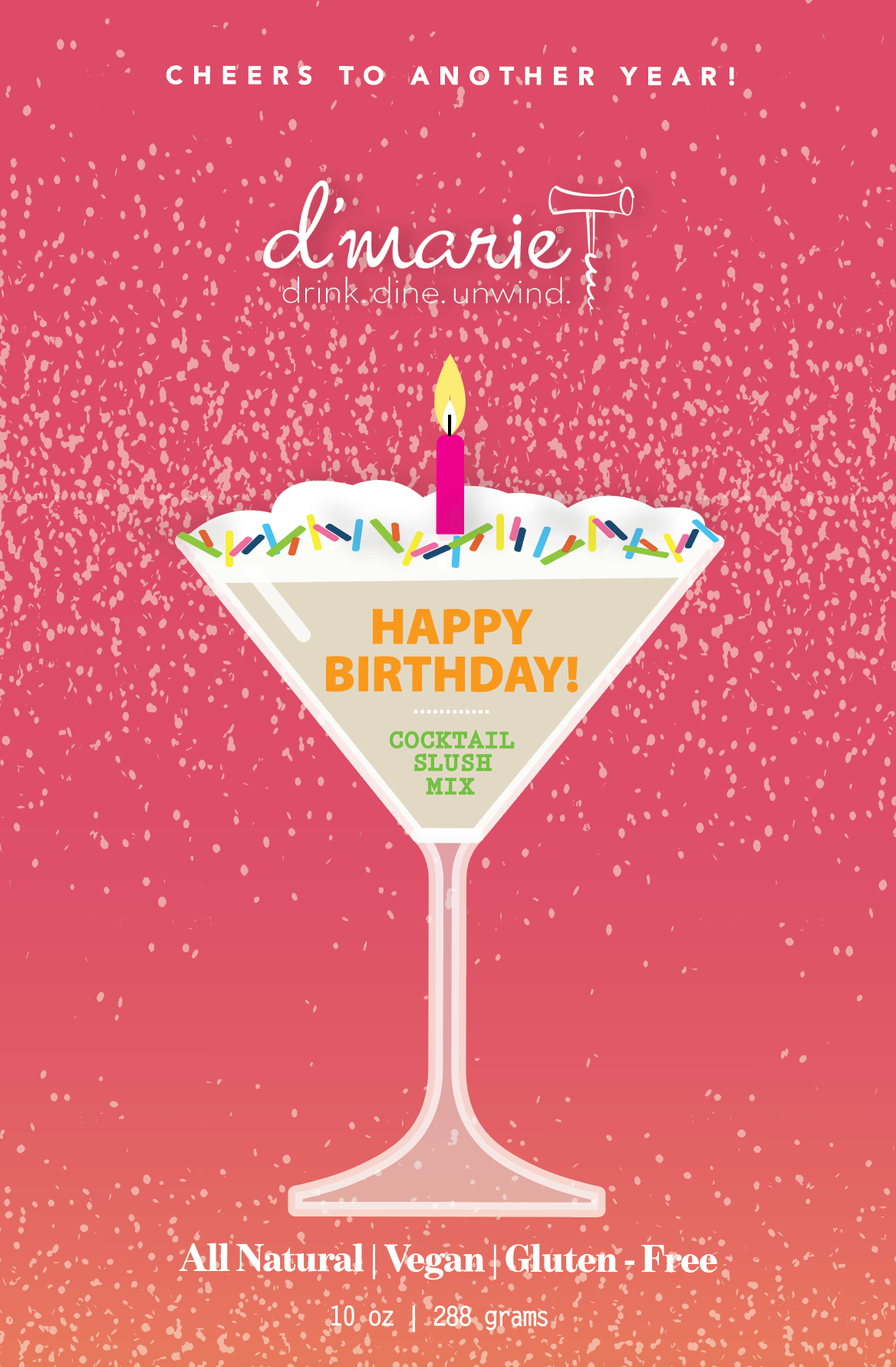 Happy Birthday Cocktail - Ready-To-Freeze Wine Cocktail