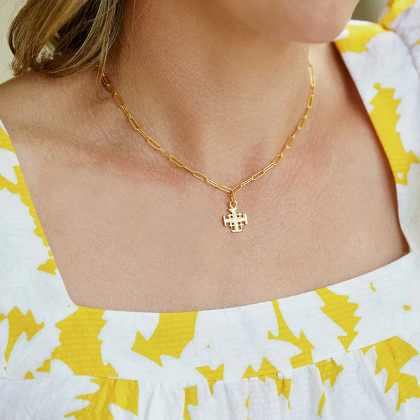 Susan Shaw | Jerusalem Cross Paperclip Necklace