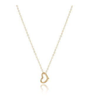 16'' Necklace Gold - Love Small Gold Charm