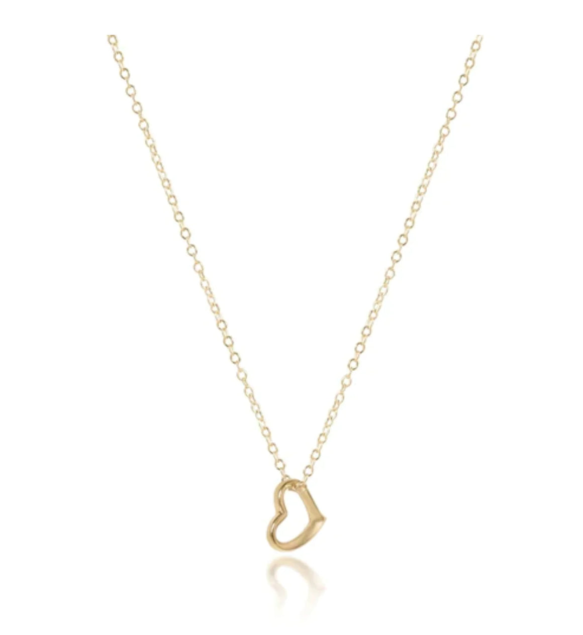 eNewton | 16" Love Small Gold Charm Necklace