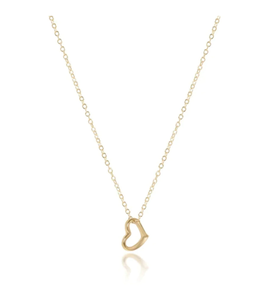16'' Necklace Gold - Love Small Gold Charm