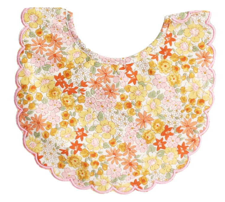 Scallop LIberty Print Bib