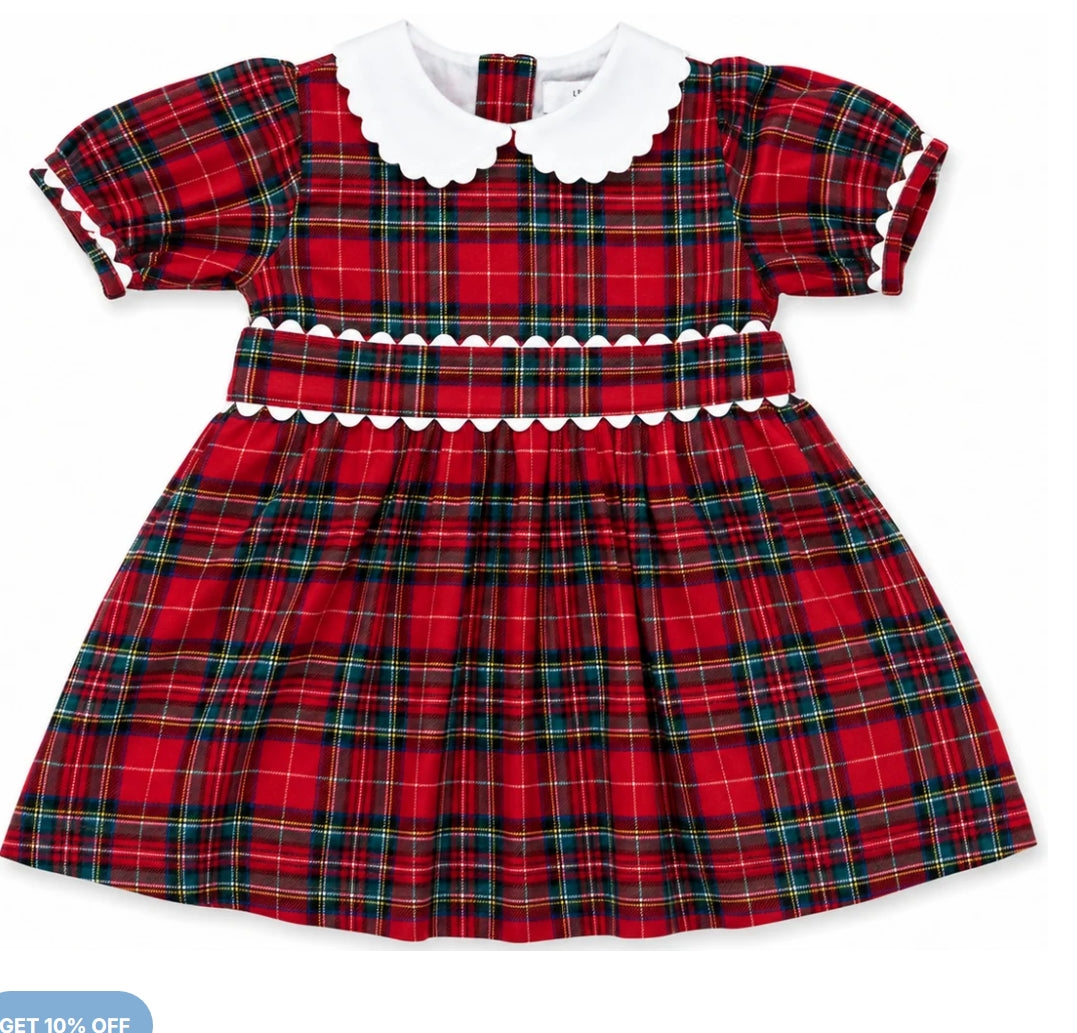 Mila Red Plaid Dress