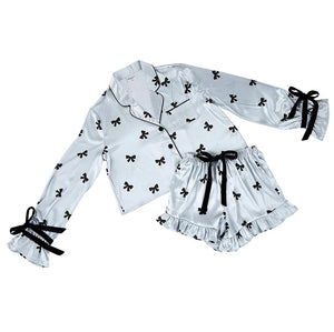 Bella Sleep + Spa | Velvet Bow Short PJ Set