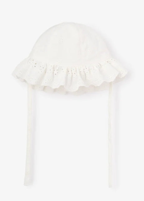 Elegant Baby | Eyelet Lace Ruffle Hat
