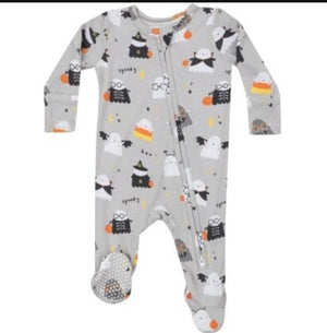 Angel Dear | Grey Ghost 2 way zip Footie