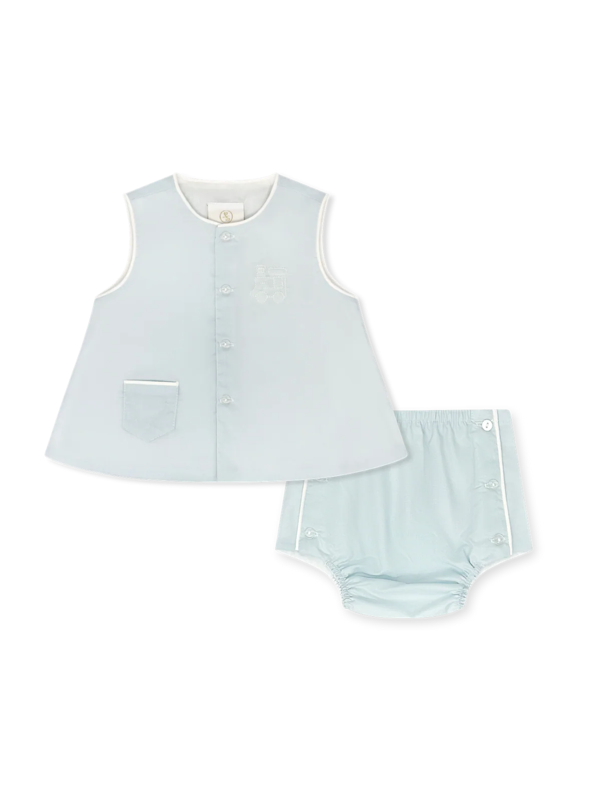 Mason Diaper Set - Blessings Blue Train