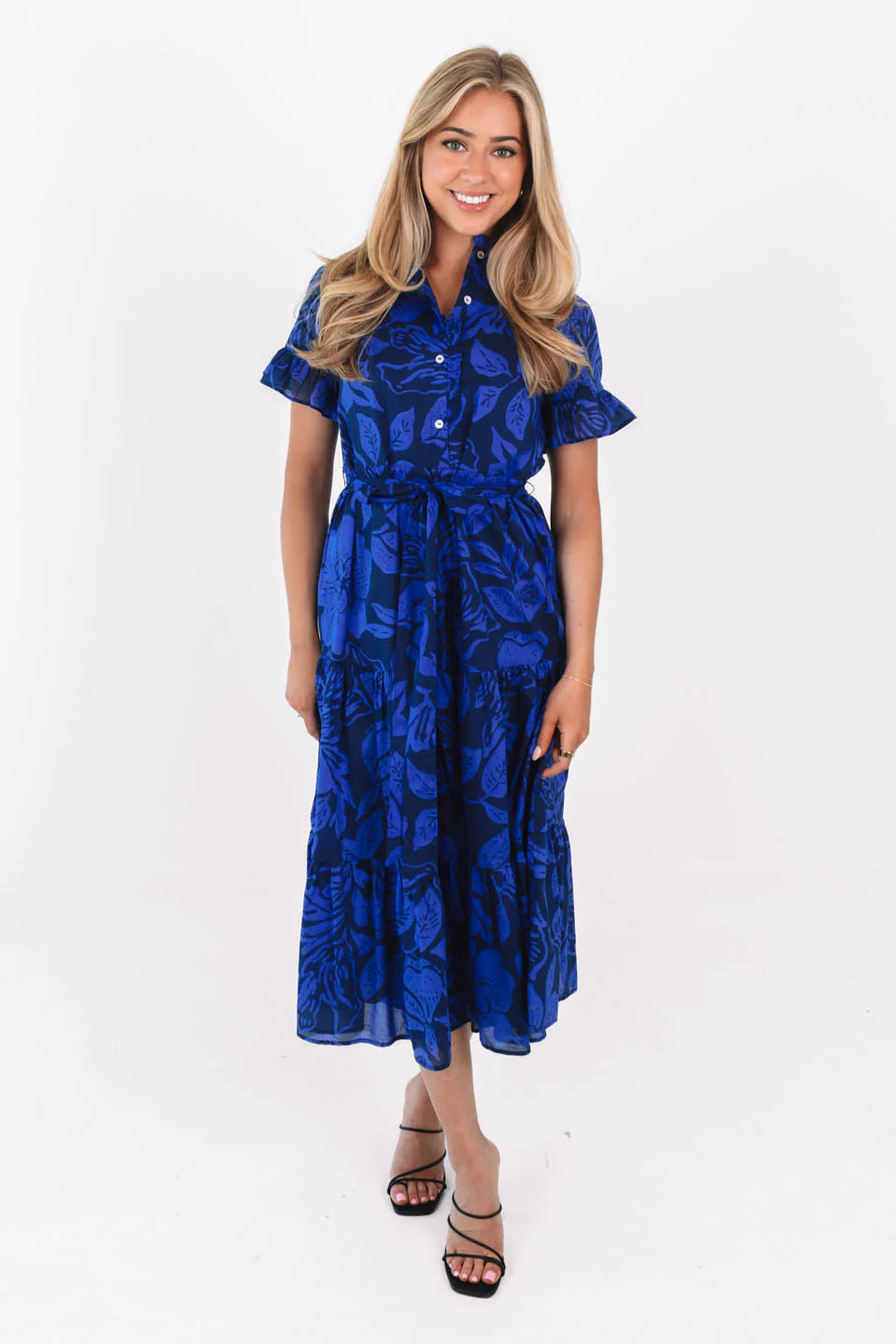 J Marie | The Stevie Button Up Midi Dress