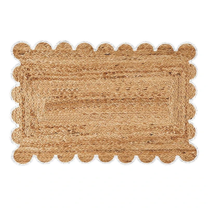 SCALLOP JUTE DOOR MAT