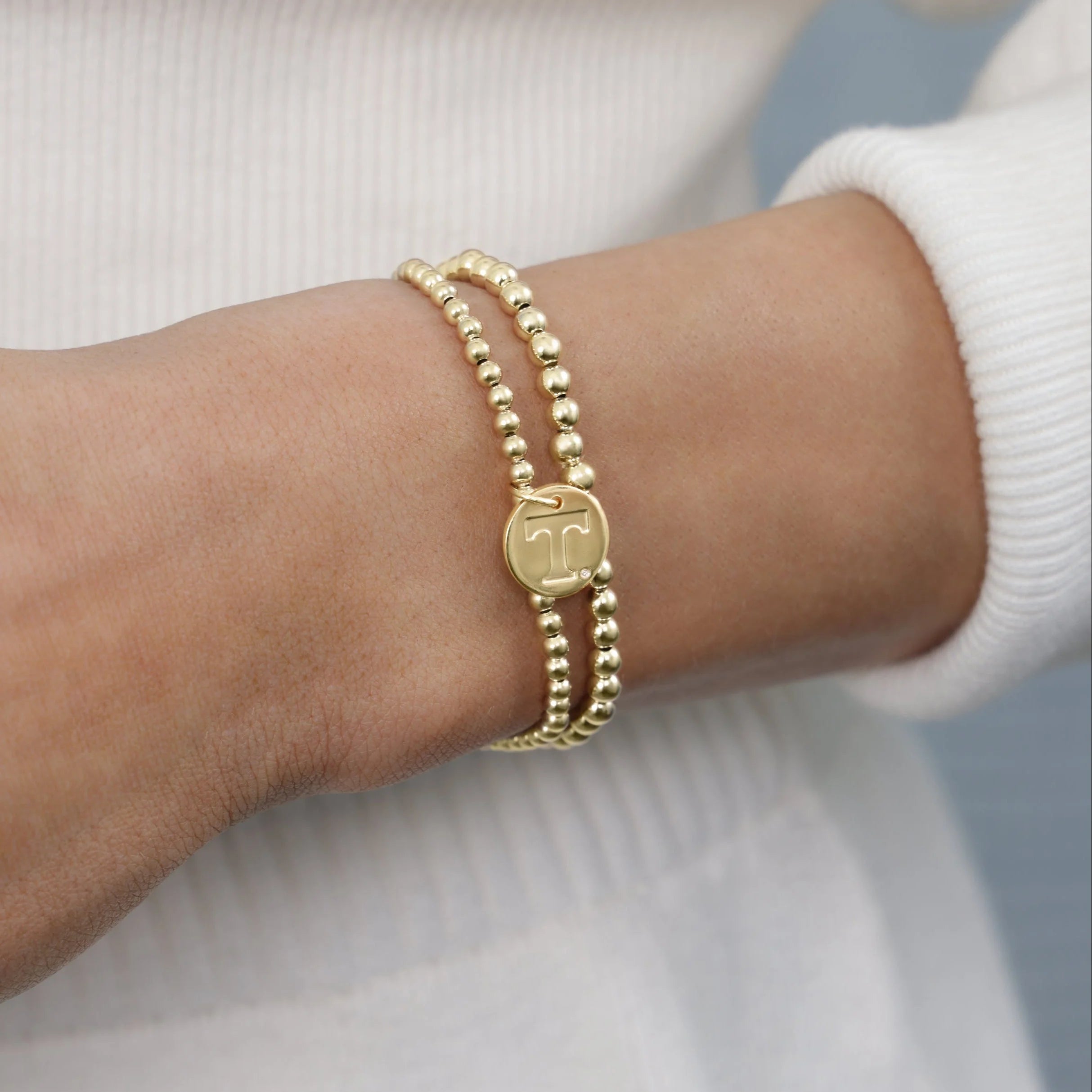 eCollegiate Extends - Classic Gold 3mm UTK Disc Bracelet