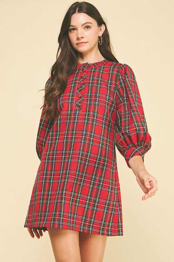 Holly Plaid Mini Dress