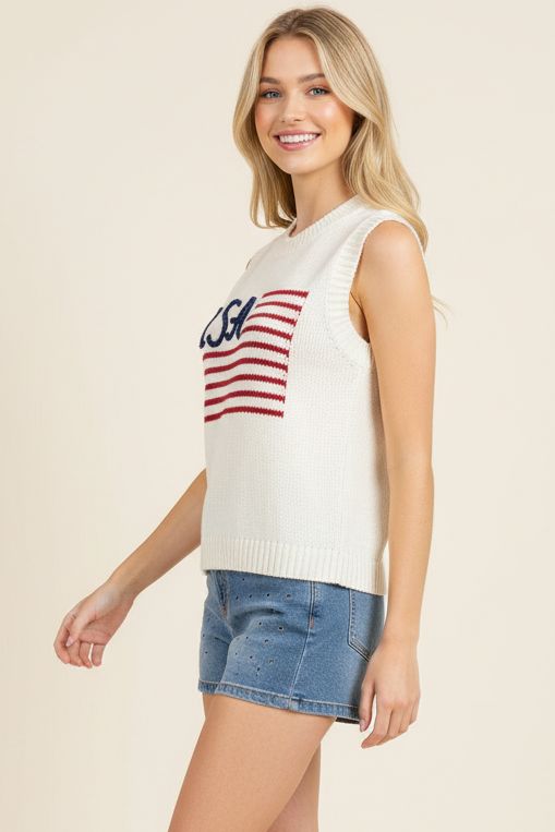 American Flag Sweater