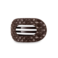 TELETIES | Quilted Medium Flat Round Hair Clip