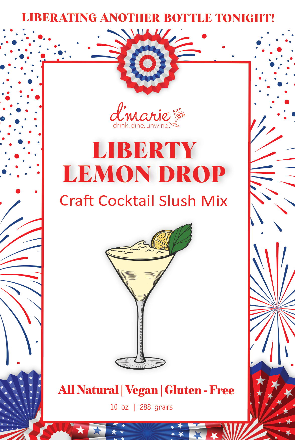 Liberty Lemon Drop Ready to Freeze Drink Pouch