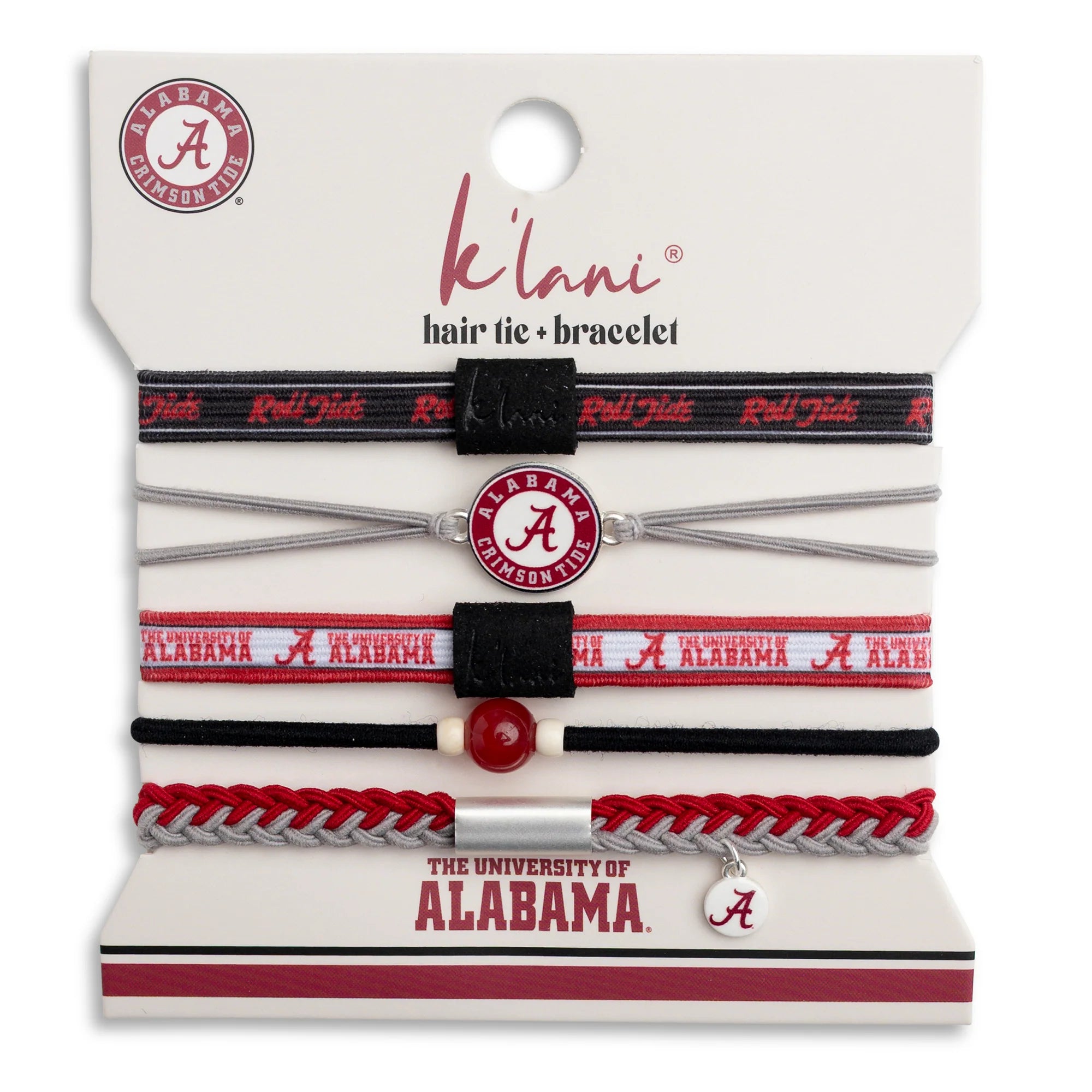 "University of Alabama" Game Day Hair Tie Bracelets