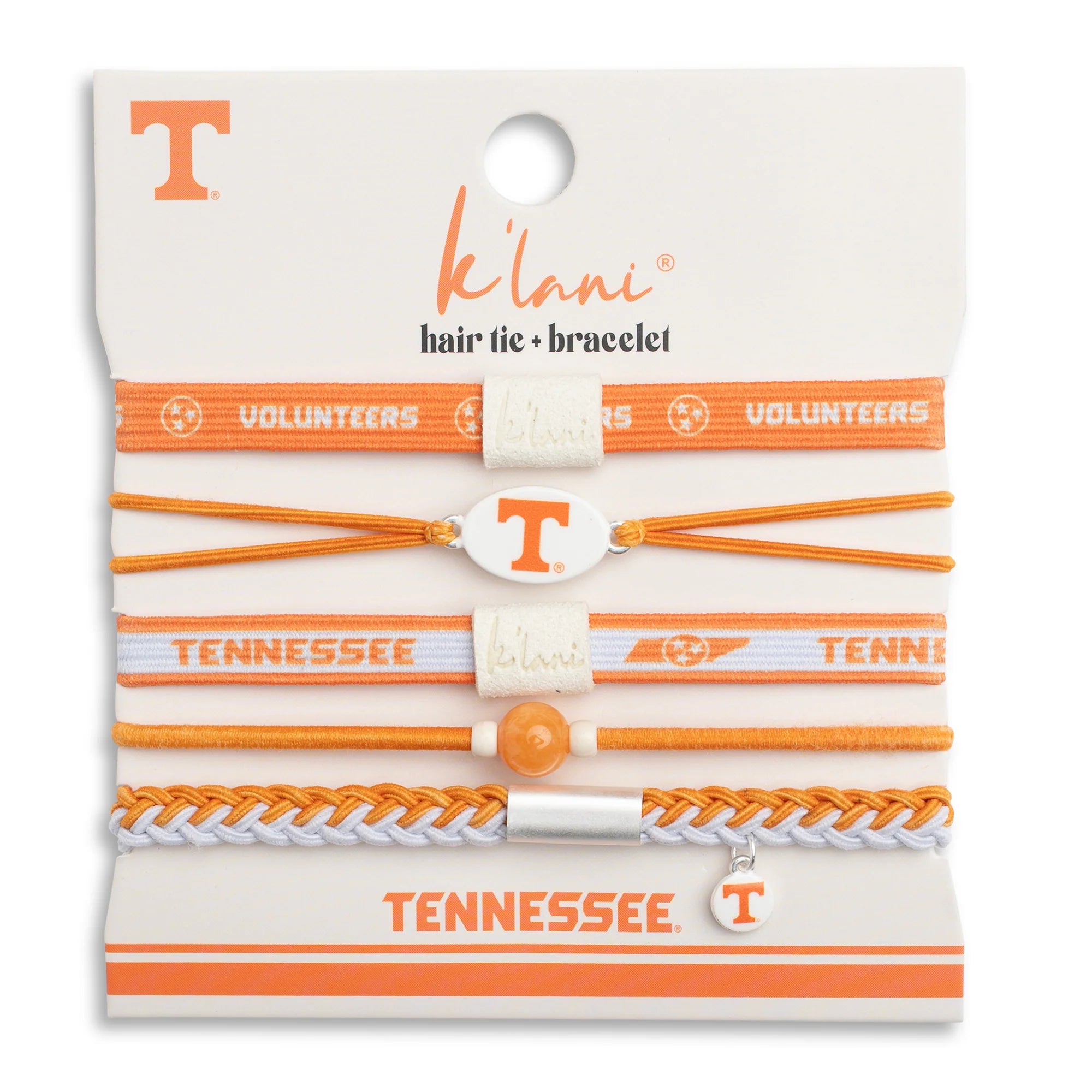 "University of Tennessee" Game Day Hair Tie Bracelets