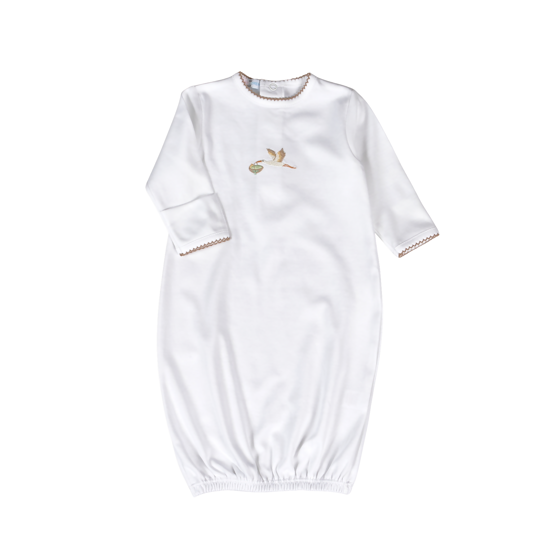 Welcome Baby White Gown