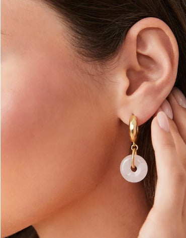Ophelia Earrings - Roze Quartz