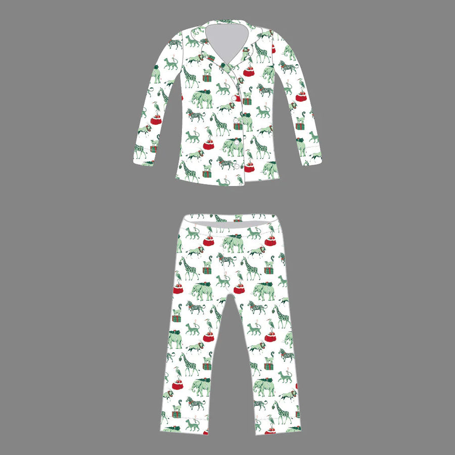 Heyward House | Women's Pajama Set Christmas Safari