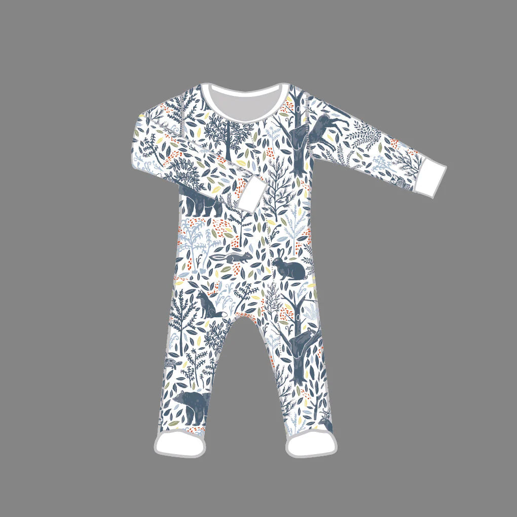 Heyward House | Woodland Animals Footed Pajama 3-6 months