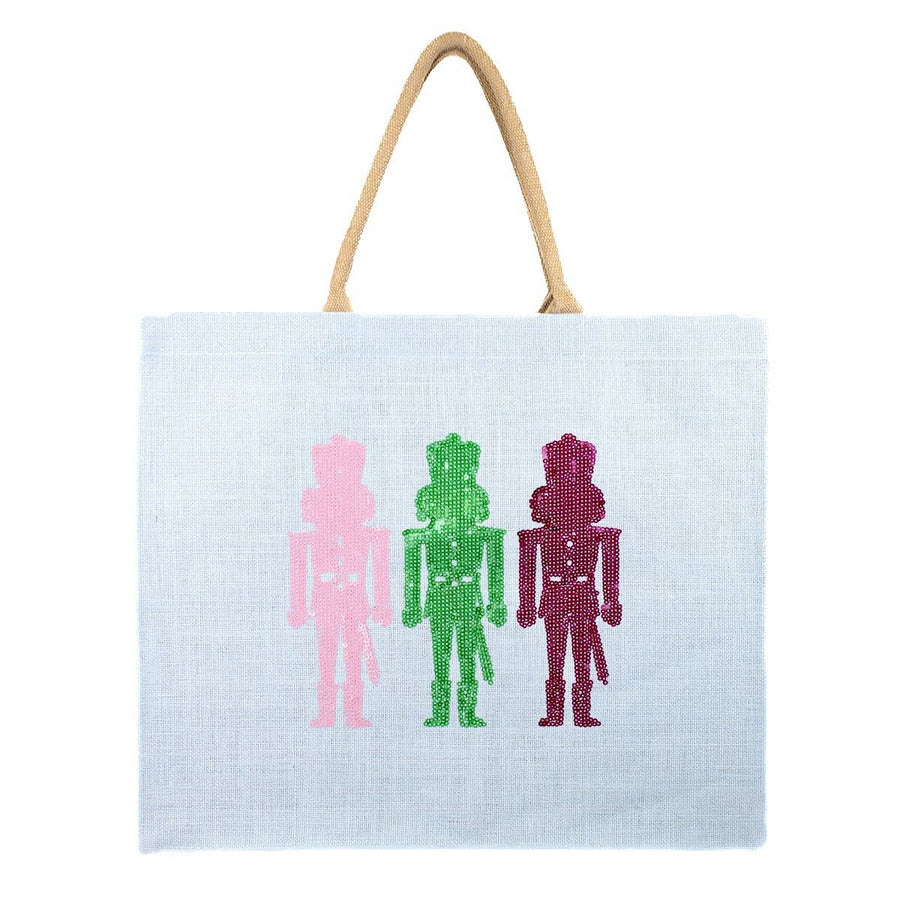 Candy Nutcracker Sequin Carryall Tote