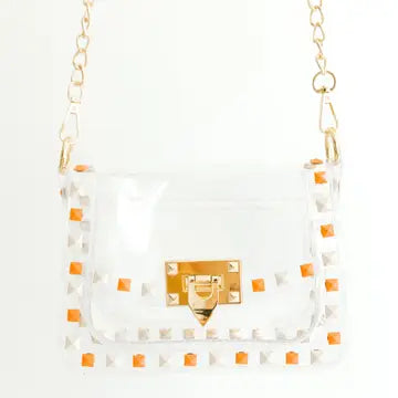 Clearly Handbags | The Jackie - Orange & White