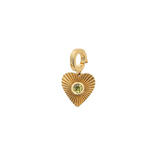 Gold birthstone heart charms (designed for charming)