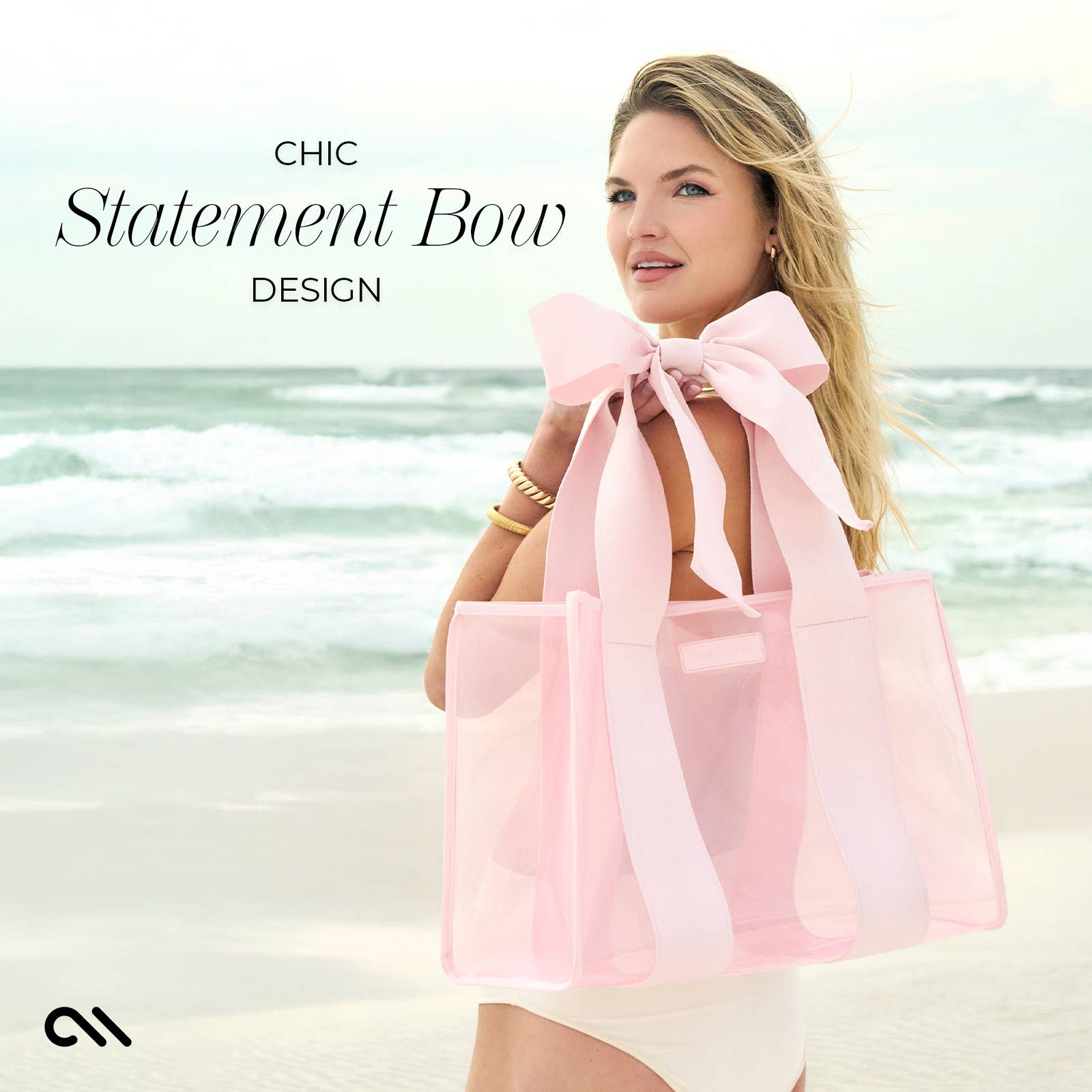 Case-Mate Ballet Pink Bow Jelly Tote Bag