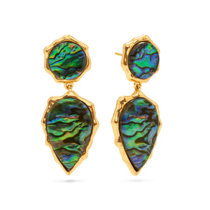 Capucine De Wulf | Aurora Double Drop Post Earrings - Abalone