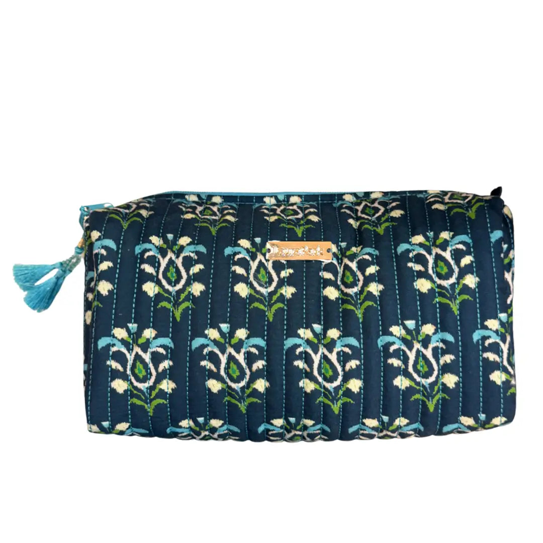 Rosemary Indigo Large Cosmetic Bag